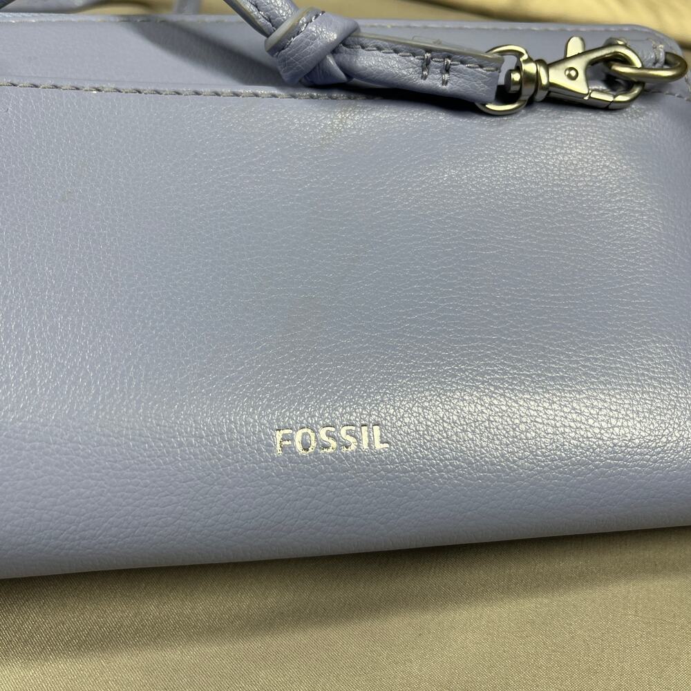 Fossil Faye String Wallet Crossbody Lavender With… - image 7